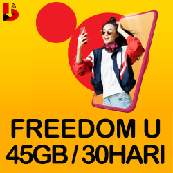 Beli Kuota Indosat Freedom U 18 GB / 30 HARI